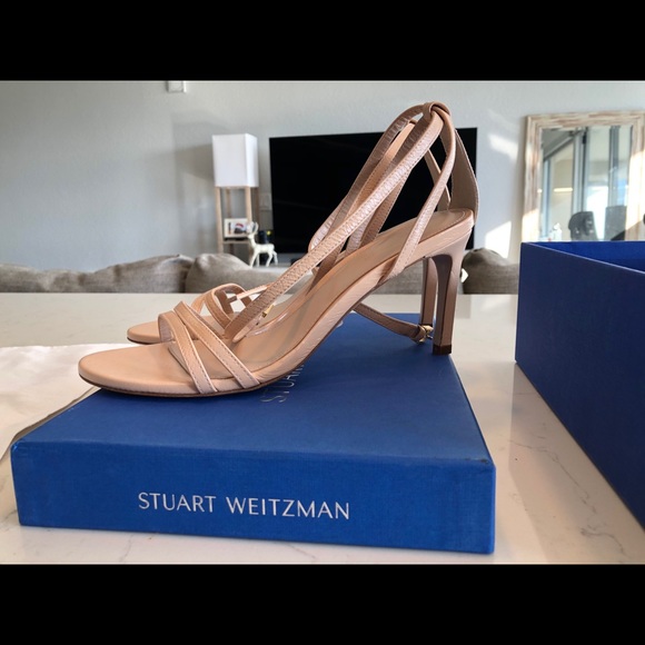 Stuart Wietzman Lexie Leather Sandals - Blush - Picture 3 of 5